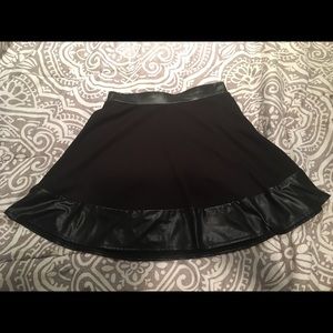 Black A-line Mini Skirt